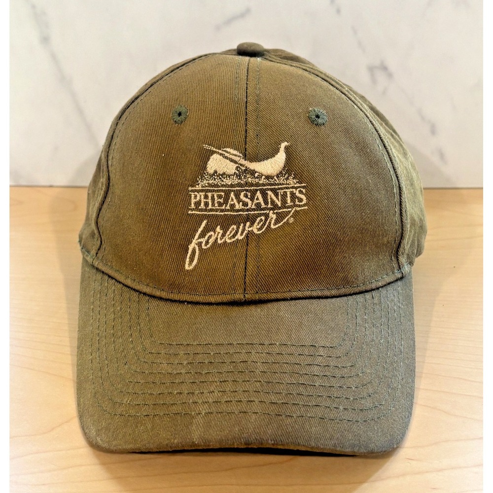Pheasants Forever Rooster Booster Hunting Strapback Hat Brown Outdoor Cap OSFA